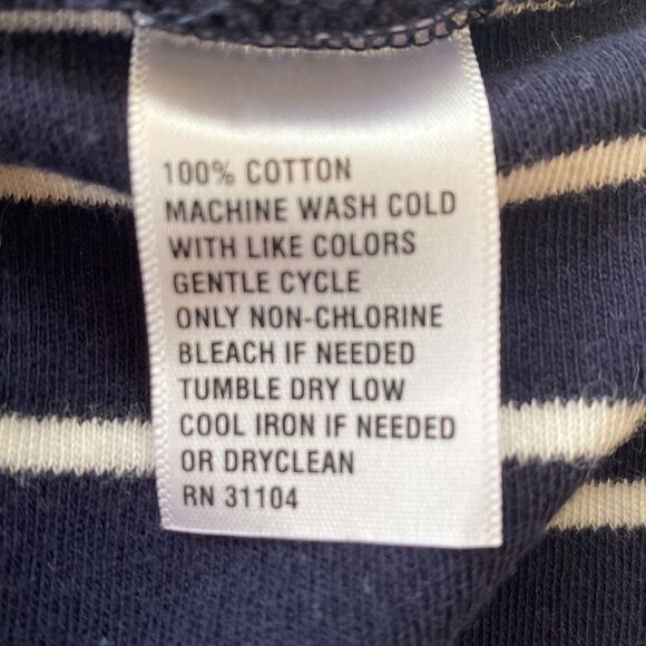 Crown and Ivy nautical navy/white striped peplum top size XS - Picture 8 of 8